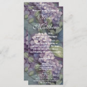 紫エレガント水色フローラ結婚式 プログラム (正面/裏面)