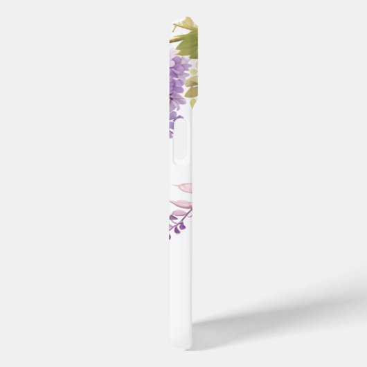 紫エレガント水色フローラ Case-Mate iPhoneケース (裏面 / 右)