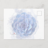 紫エレガント水色多肉汁結婚類 案内ポストカード (裏面)