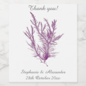 紫エレガント海テーマ白ワインラベル ワインラベル (シングルラベル)