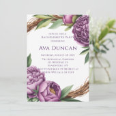 紫エレガント牡丹バチェロレッテ 招待状 (スタンド正面)