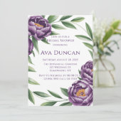 紫エレガント牡丹バチェロレッテ 招待状 (スタンド正面)