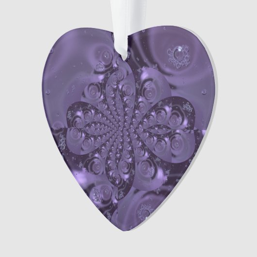 紫エレガント王室のの液体の輝き オーナメント (正面)