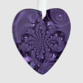 紫エレガント王室のの液体の輝き オーナメント (正面)