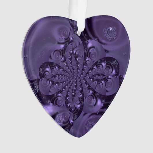 紫エレガント王室のの液体の輝き オーナメント (正面)