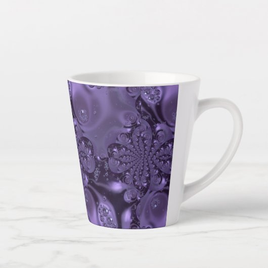 紫エレガント王室のの液体の輝き カフェラテマグ (右)
