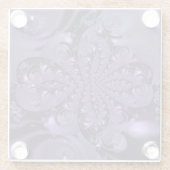 紫エレガント王室のの液体の輝き ガラスコースター (裏面)