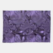 紫エレガント王室のの液体の輝き キッチンタオル (横)