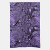 紫エレガント王室のの液体の輝き キッチンタオル (縦)