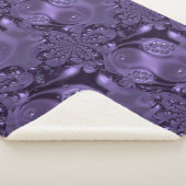 紫エレガント王室のの液体の輝き シェルパブランケット (3/4)