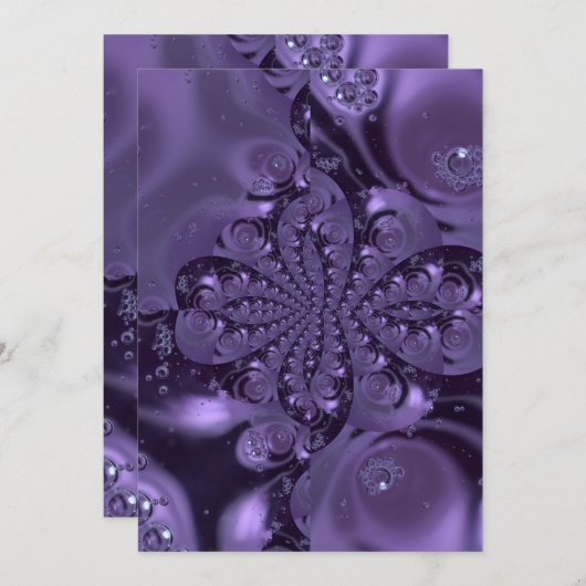 紫エレガント王室のの液体の輝き シーズンカード (正面/裏面)
