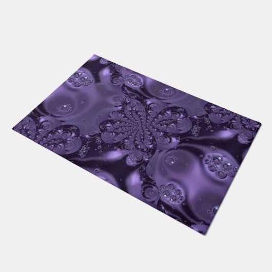 紫エレガント王室のの液体の輝き ドアマット (アングル)