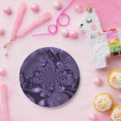 紫エレガント王室のの液体の輝き ペーパープレート (パーティー)