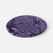 紫エレガント王室のの液体の輝き ペーパープレート (アングル)