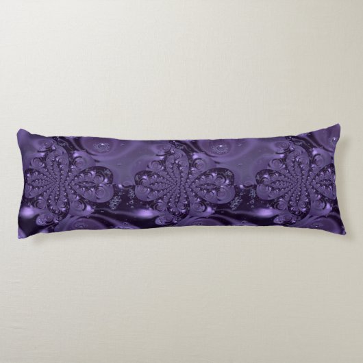 紫エレガント王室のの液体の輝き ボディピロー (裏面)