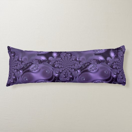 紫エレガント王室のの液体の輝き ボディピロー (正面)