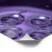 紫エレガント王室のの液体の輝き ポスター (コーナー)