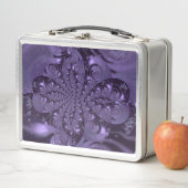 紫エレガント王室のの液体の輝き メタルランチボックス (インサイチュ)
