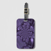 紫エレガント王室のの液体の輝き ラゲッジタグ (正面縦)