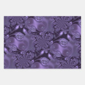 紫エレガント王室のの液体の輝き ラッピングペーパーシート (正面2)