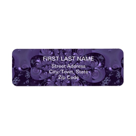 紫エレガント王室のの液体の輝き ラベル (正面)