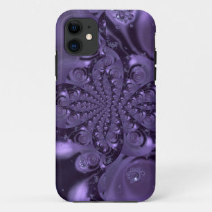 紫エレガント王室のの液体の輝き iPhone 11 ケース