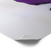 紫エレガント王室のバラ16テーブル座席表 ポスター (角)