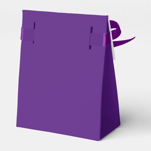 紫エレガント王室の。リボン付きテントフェイバーボックス フェイバーボックス (裏面サイド)