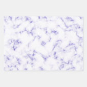 紫エレガント白の大理石 ラッピングペーパーシート (正面3)