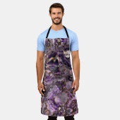 紫エレガント石英花崗岩の石大理石のパターン エプロン (着用した状態)