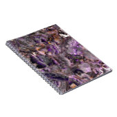 紫エレガント石英花崗岩の石大理石のパターン ノートブック (右側)
