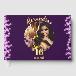 紫エレガント童話の甘い16枚の写真スペインの ゲストブック