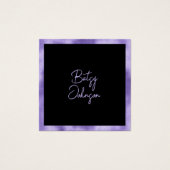 紫エレガント箔と黒の名刺 (正面)