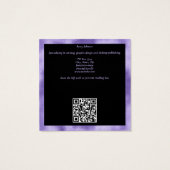 紫エレガント箔と黒の名刺 (裏面)