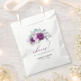 紫エレガント素朴赤面幾何結婚式 フェイバーバッグ