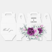 紫エレガント素朴赤面幾何結婚式 フェイバーボックス (見開き)
