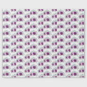 紫エレガント素朴赤面幾何結婚式 ラッピングペーパー (フラット)