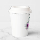 紫エレガント素朴赤面幾何結婚式 紙コップ (右)