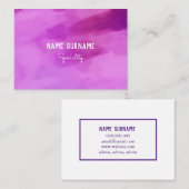 紫エレガント紫の水色 名刺 (正面/裏面)