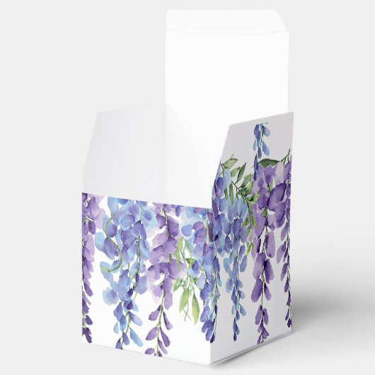 紫エレガント紫バイオレット結婚花模様 フェイバーボックス (オープン)