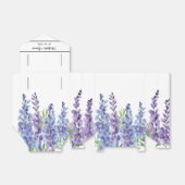 紫エレガント紫バイオレット花模様結婚式の引き出物ボックス フェイバーボックス (折り畳みなし)