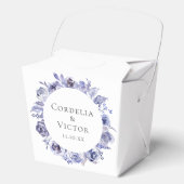 紫エレガント紫バラフローラ冬の結婚式 フェイバーボックス (正面)