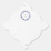 紫エレガント紫バラフローラ冬の結婚式 フェイバーボックス (見開き)