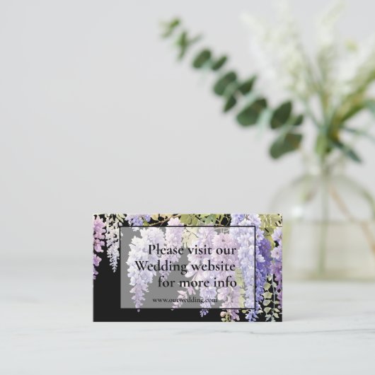 紫エレガント紫マゼンタの水結婚色フジ エンクロージャーカード (スタンド正面)