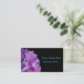 紫エレガント紫マゼンタフラワーアジサイ 名刺 (スタンド正面)