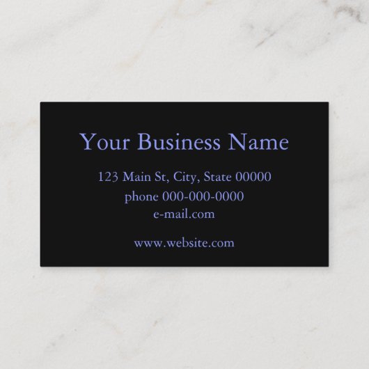 紫エレガント紫マゼンタフラワーアジサイ 名刺 (裏面)