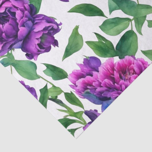 紫エレガント紫マゼンタ色花模様花 薄葉紙 (詳細)