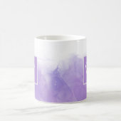 紫エレガント紫名前をカスタムする コーヒーマグカップ (中央)