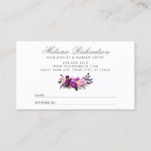 紫エレガント紫外フローラシルバー紹介 名刺 (裏面)