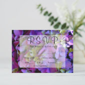 紫エレガント紫紫紫紫紫紫紫紫域フローラRSVP 出欠カード (スタンド正面)